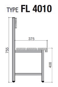 FL4010 (einfache Sitzbank mit Rückenlehne)