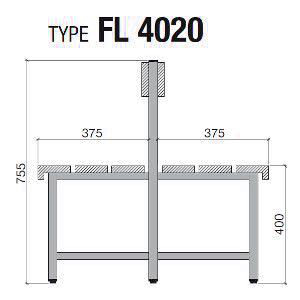 FL4020 (doppelte Sitzbank mit Rückenlehne)